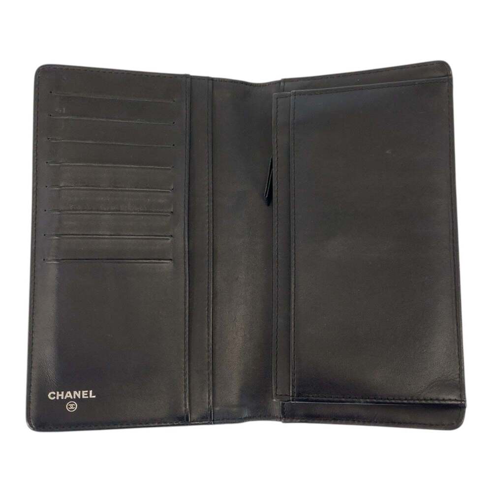 CHANEL Black Leather Logo Wallet - Picture 4 of 9